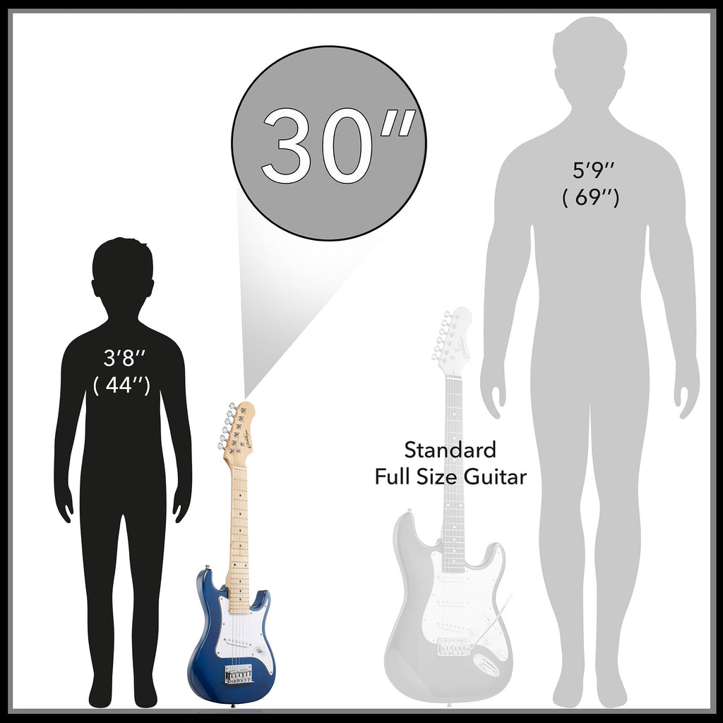 30-inch Kids Electric Guitar Beginner Kit with Amplifier, Blue D34057