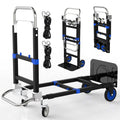Heavy Duty 4 Wheels 500 Lbs Load Convertible Hand Truck Dolly Cart A204215