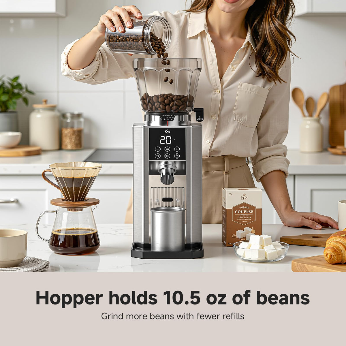 Conical Burr Coffee Grinder with 45 Grind Settings C613