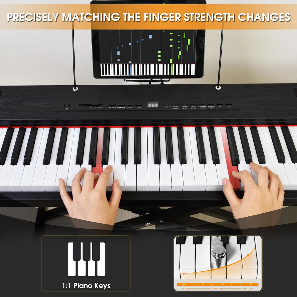 88 Key Semi Weighted Digital Piano with Stand N68282