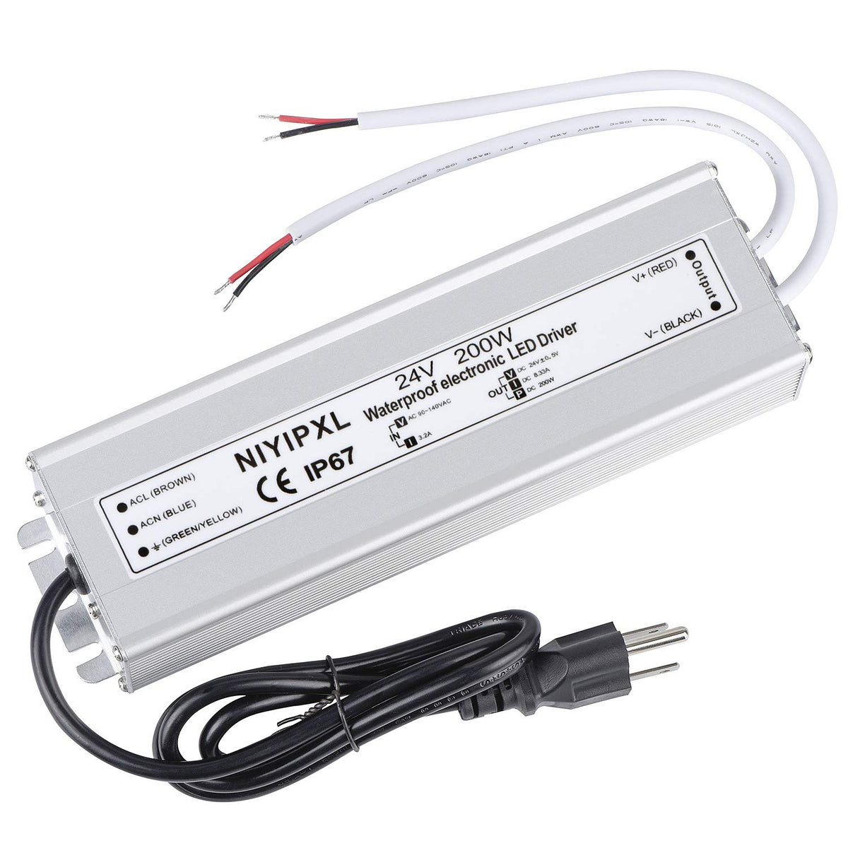 200 Watts 24V DC Waterproof IP67 LED Power Supply U47033