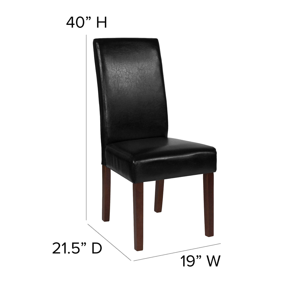 Black Faux Leather Accent Dining Chair A534