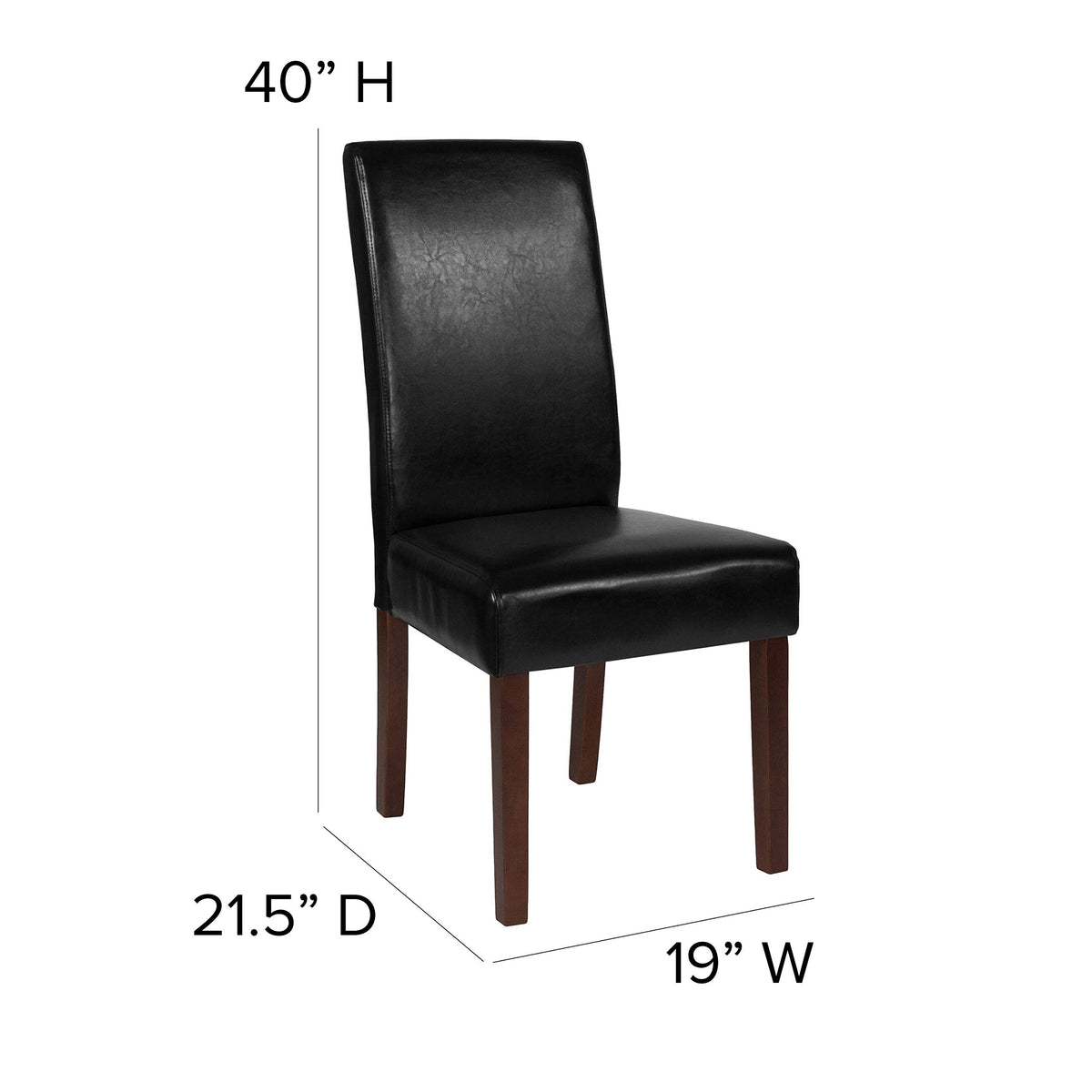 Black Faux Leather Accent Dining Chair A534