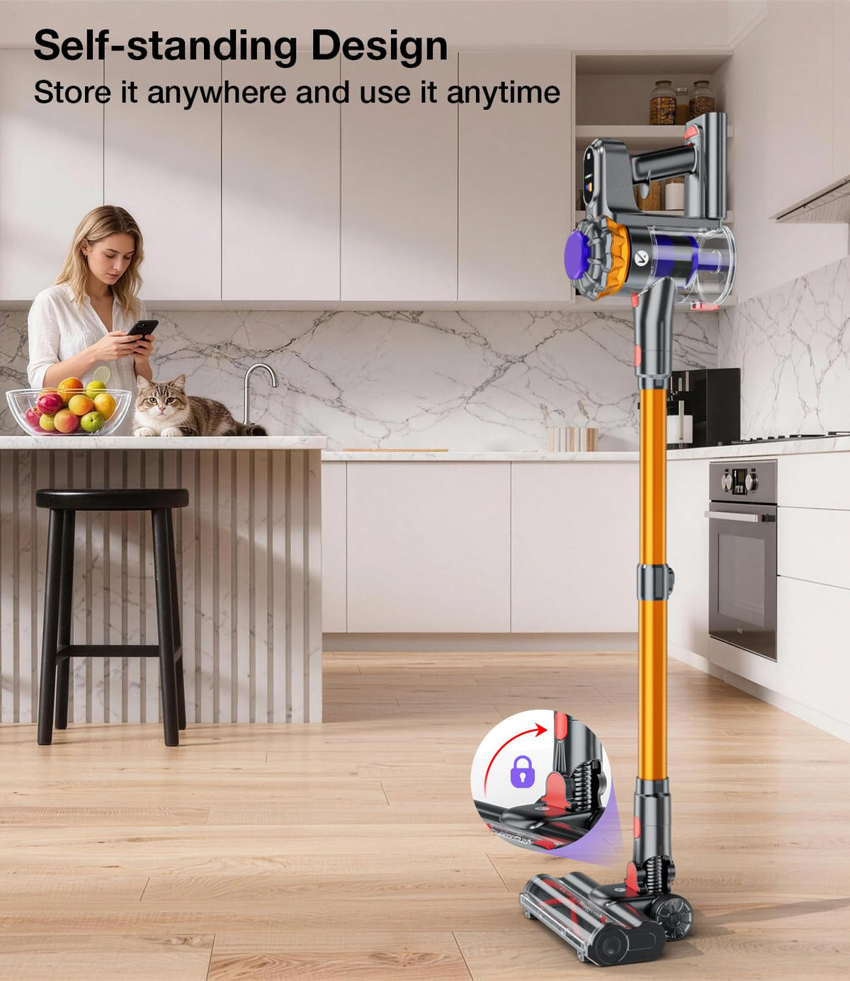 600W 50KPA Cordless Stick Vacuum Cleaner Z155