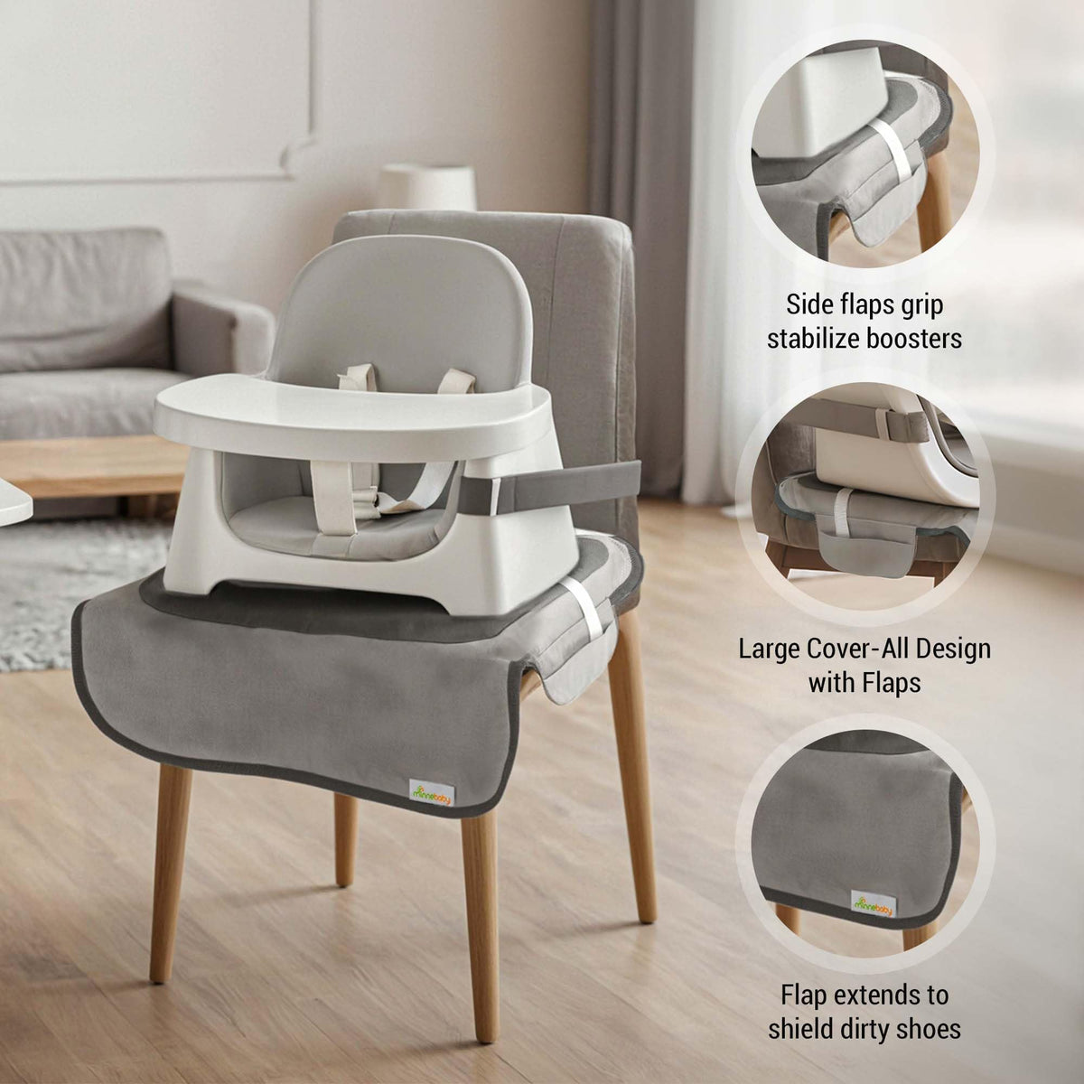 Extra Large Grey Booster Chair Protector Cover Q4429
