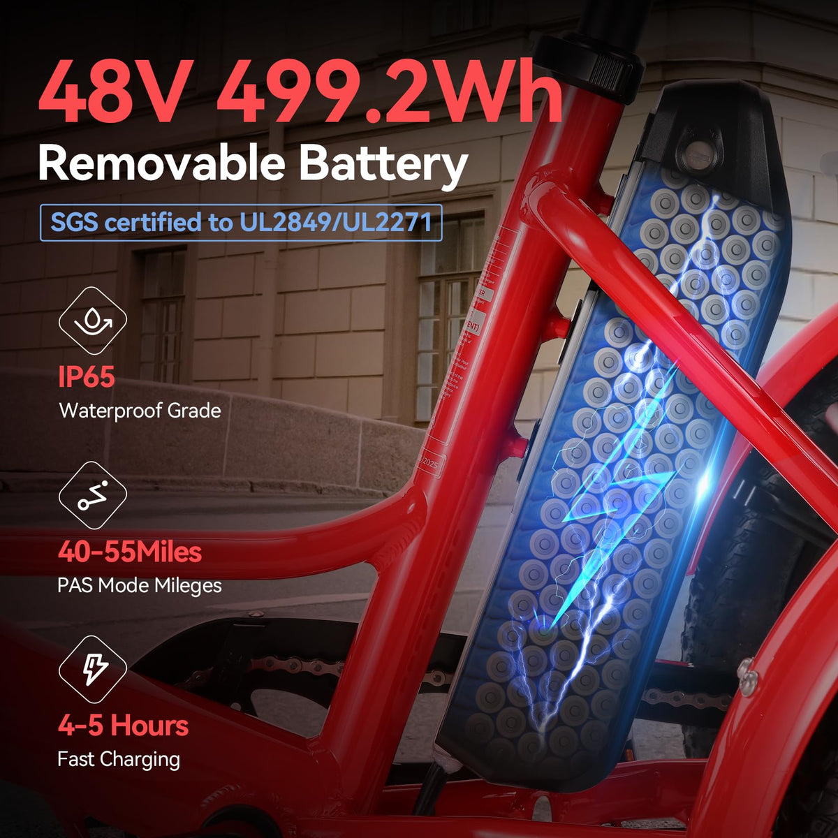 Electric Tricycle for Adults with Basket, Folding 3-Wheel Electric Bike with Removable Battery M85287