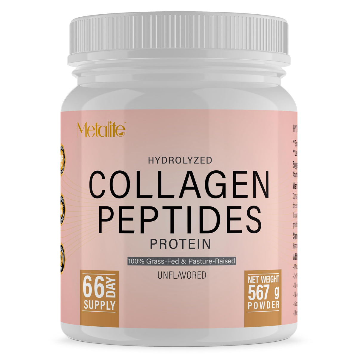 Hydrolyzed Collagen Peptides Powder 20 Oz Unflavored G400901