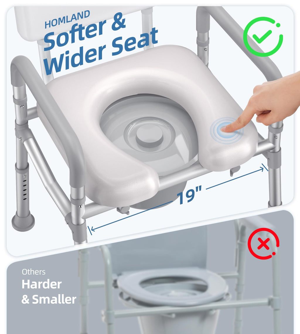 Shower Chair with Arms and Back and Bedside Commode with Padded Seat and Backrest Z318