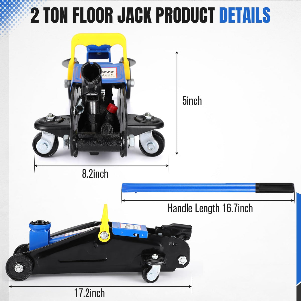 2 Ton Low Profile Hydraulic Floor Jack N11124