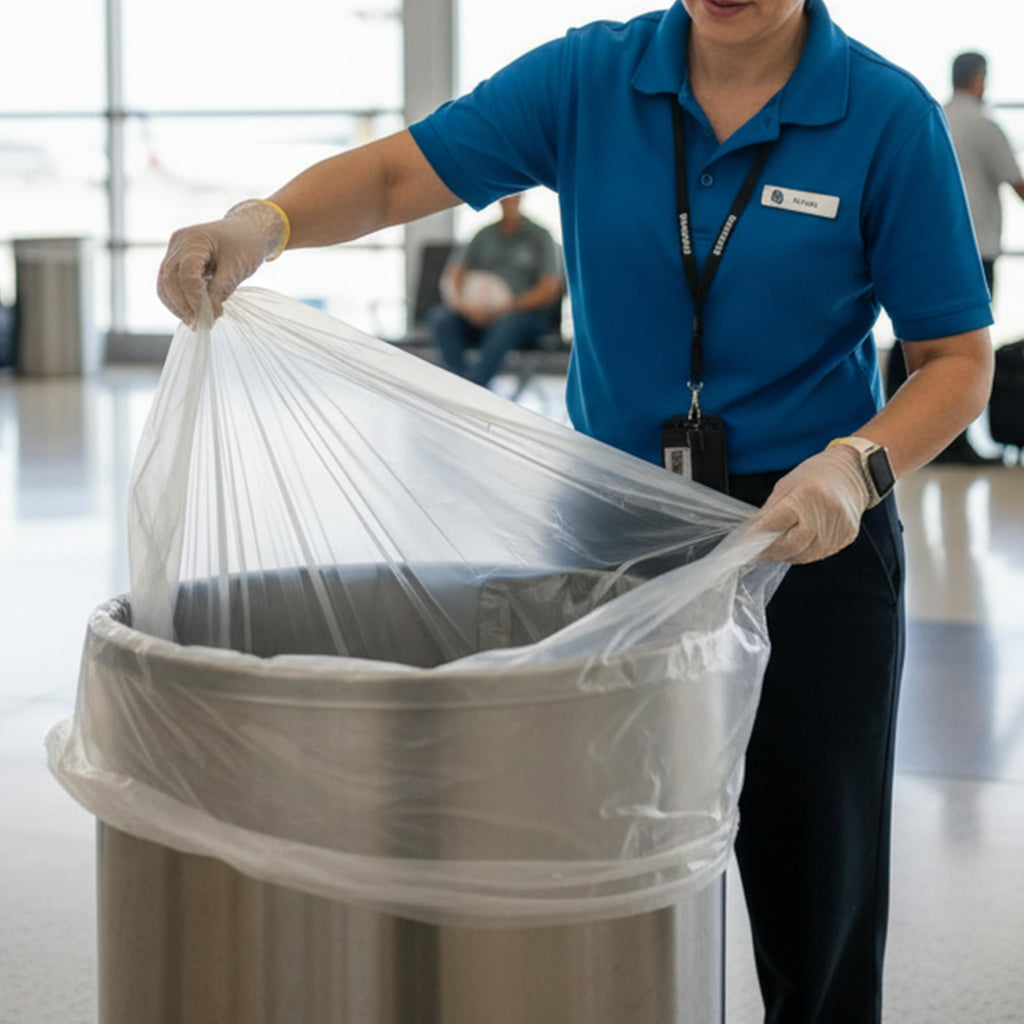Clear 40-45 Gallon Trash Can Liners R41558