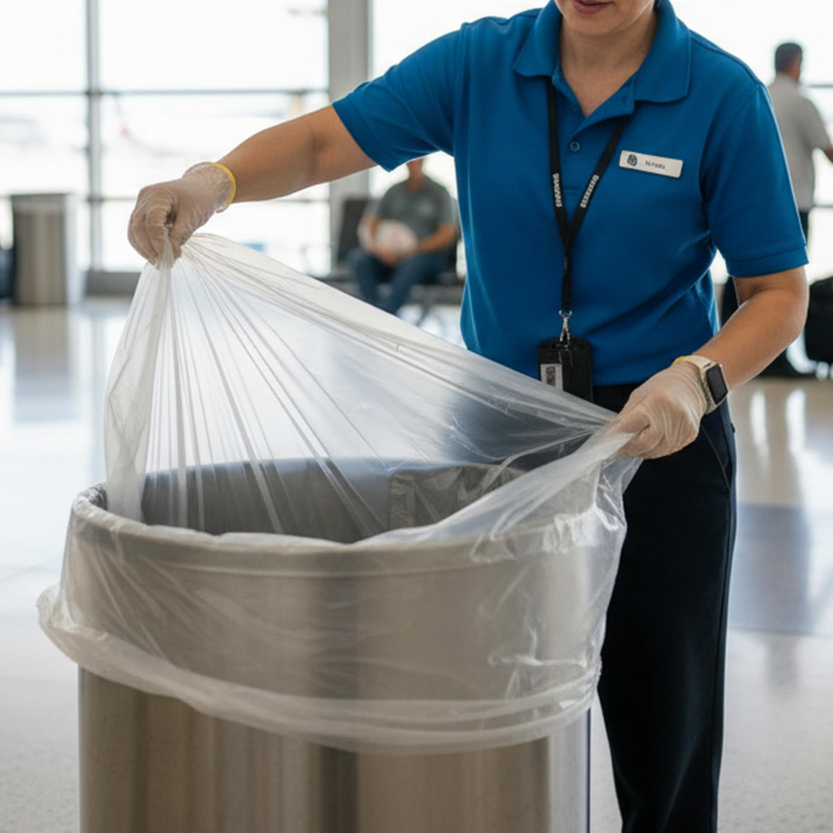 Clear 40-45 Gallon Trash Can Liners R41558