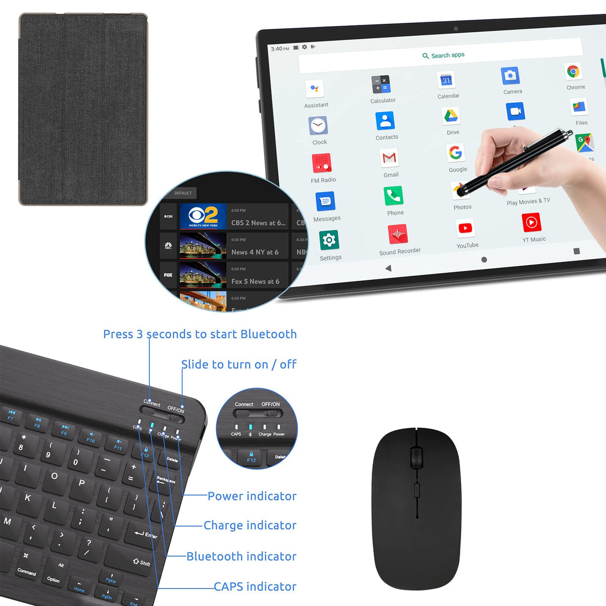 10 inch Tablet 12GB RAM 64GB ROM Black M6156