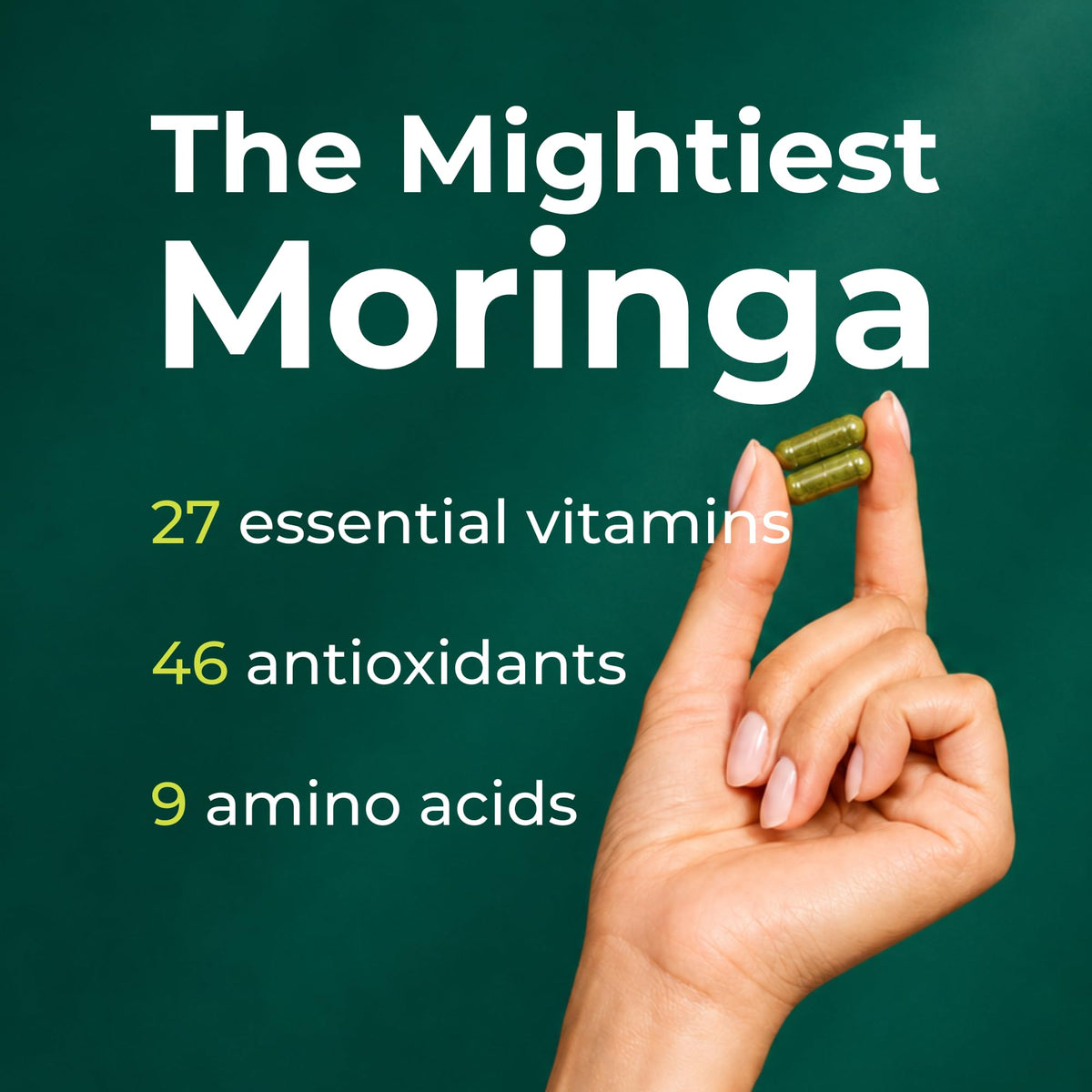Pure Organic Moringa Leaf Capsules 60ct N577