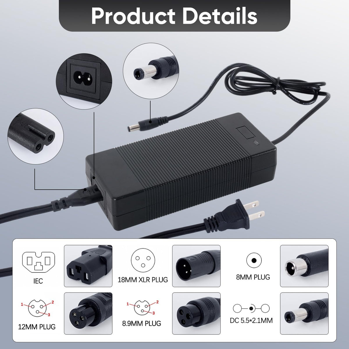 42V 2A Electric Scooter Charger U921