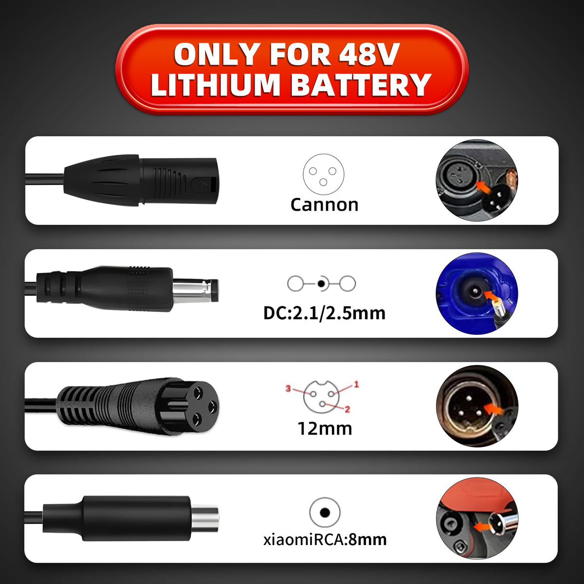 54.6V 2A Electric Bike Charger Y980
