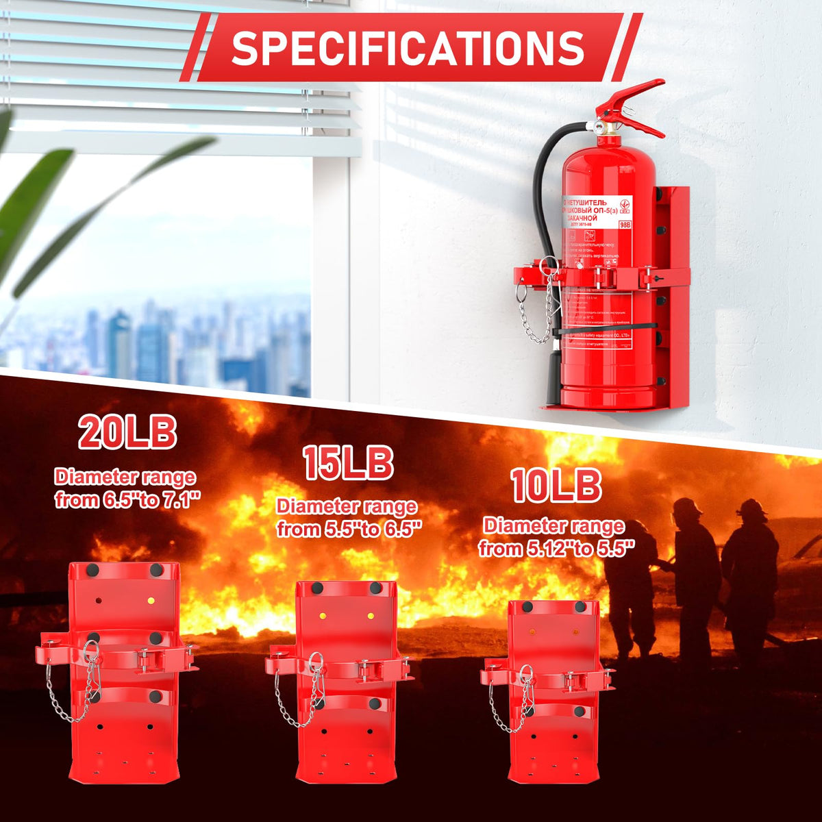 Heavy Duty Fire Extinguisher Mount Z583360
