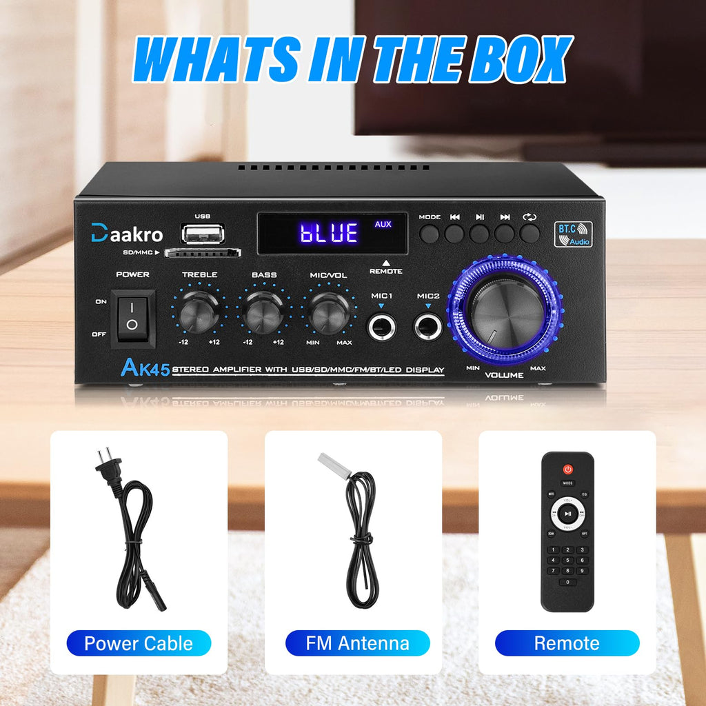 300W Bluetooth 5.1 Stereo Audio Amplifier B45611