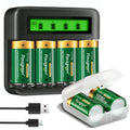 Rechargeable D Batteries with Charger A719589