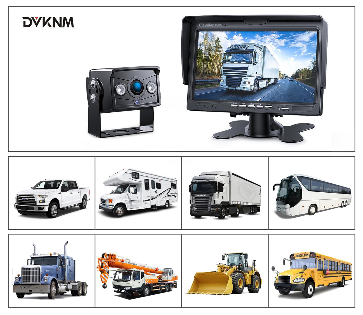 Wired RV Backup Camera with 7" 1080P IPS Monitor U492