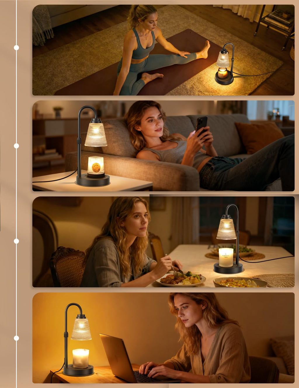 Dimmable Candle Warmer Lamp with Timer M718899