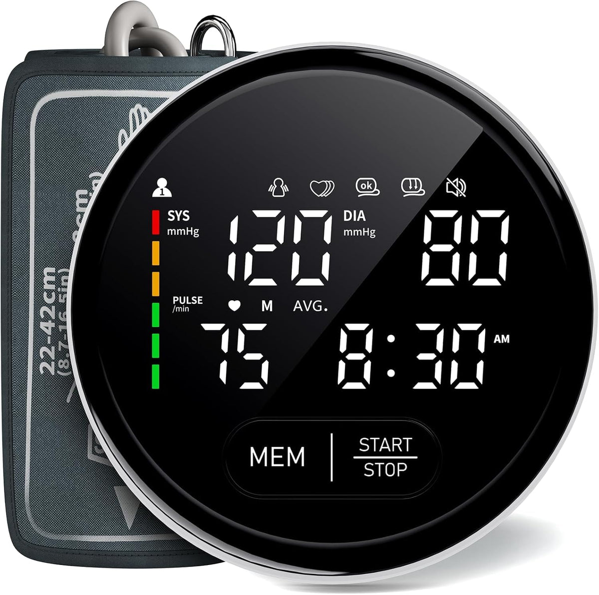 Automatic Upper Arm Blood Pressure Monitor with Adjustable Cuff R85492