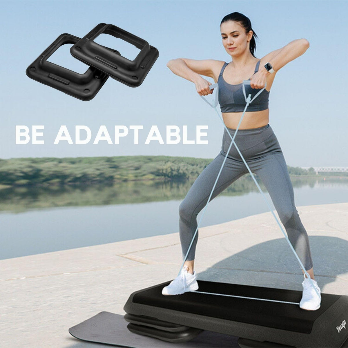 16"x16" Adjustable Risers for Aerobic Step Platform (Pair) N86945