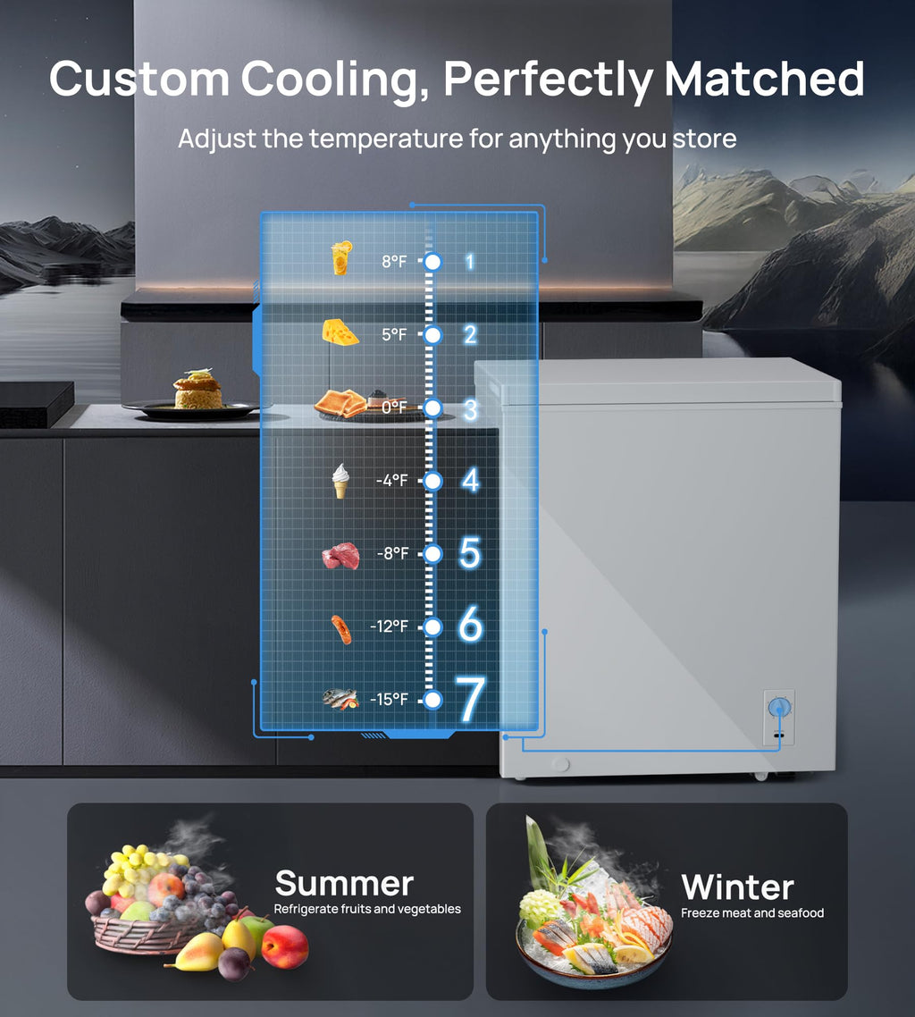 5.1 Cu.Ft Chest Freezer with 2 Removable Baskets E416