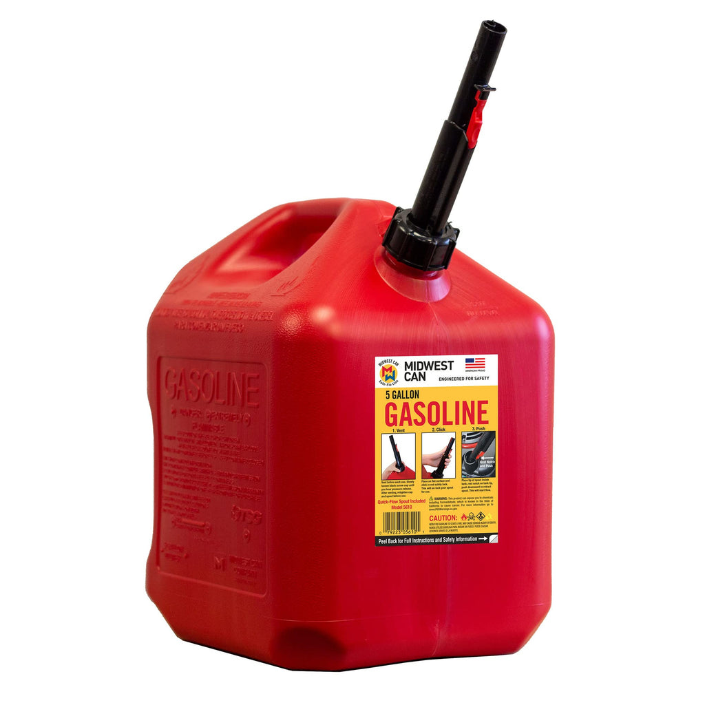 5 Gallon Gas Can Fuel Container with Spout 2 Pack L5954
