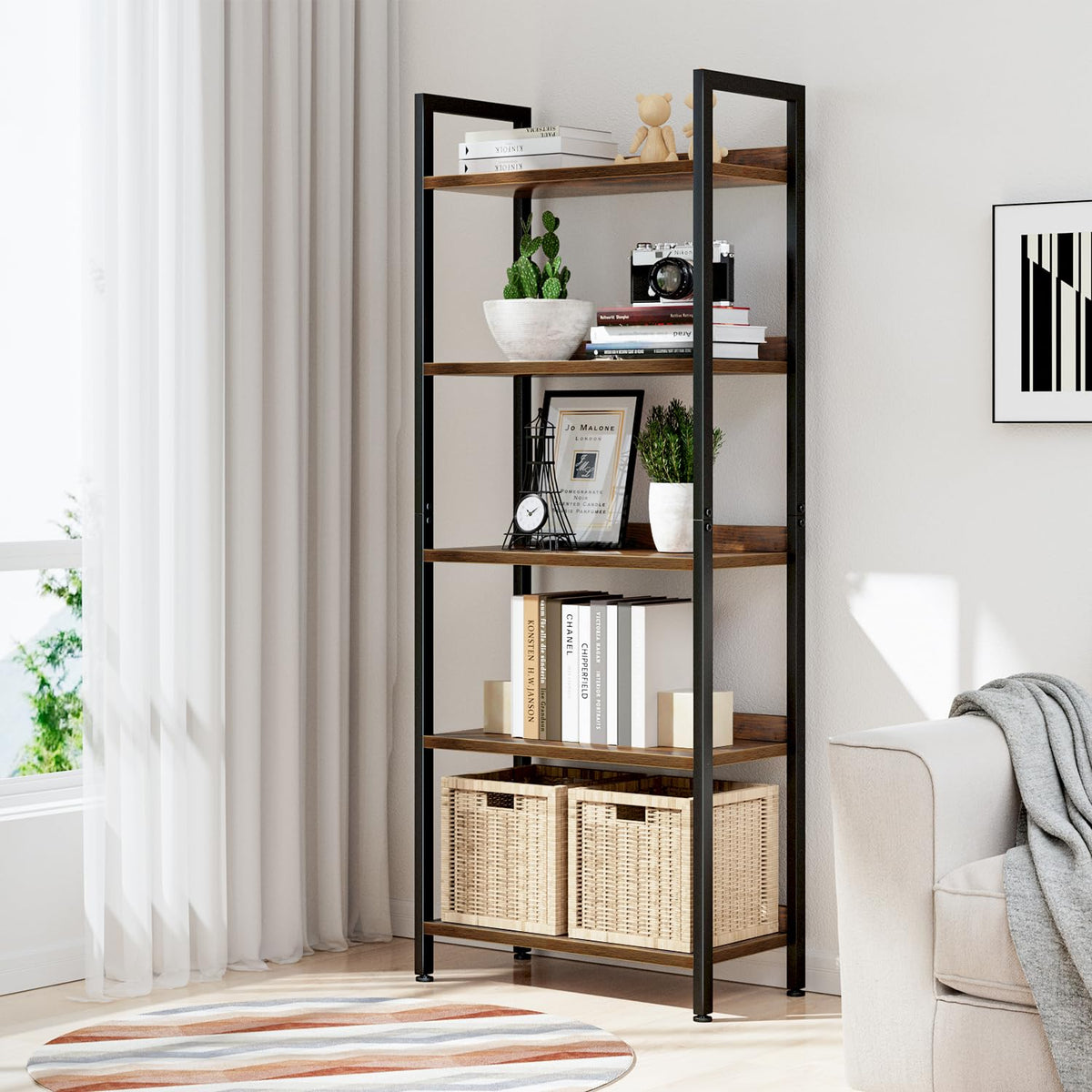 5 Tier Freestanding Bookshelf J422814