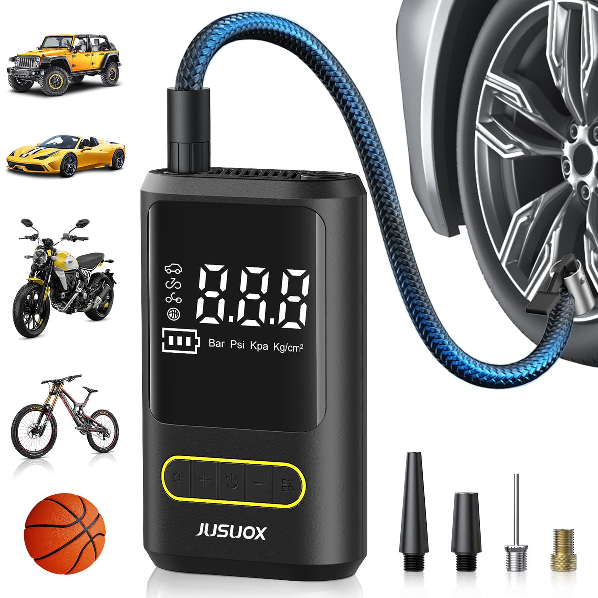 Tire Inflator Portable Air Compressor 150PSI Cordless Auto Off B3727