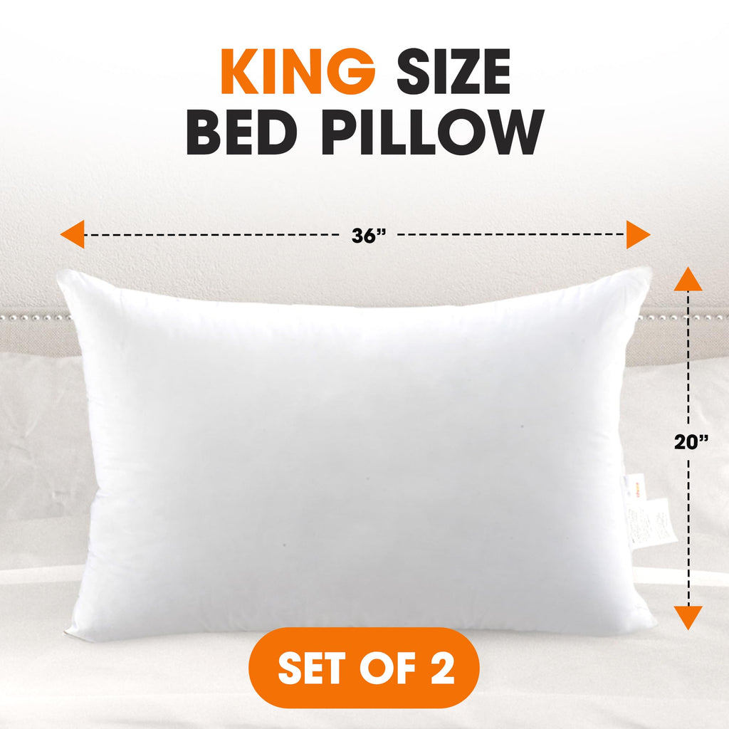 King Size Down Alternative Bed Pillows Set of 2 D75959