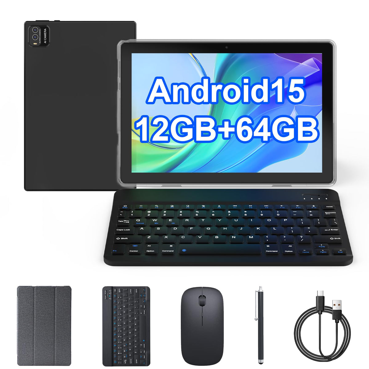 10 inch Tablet 12GB RAM 64GB ROM Black M6156
