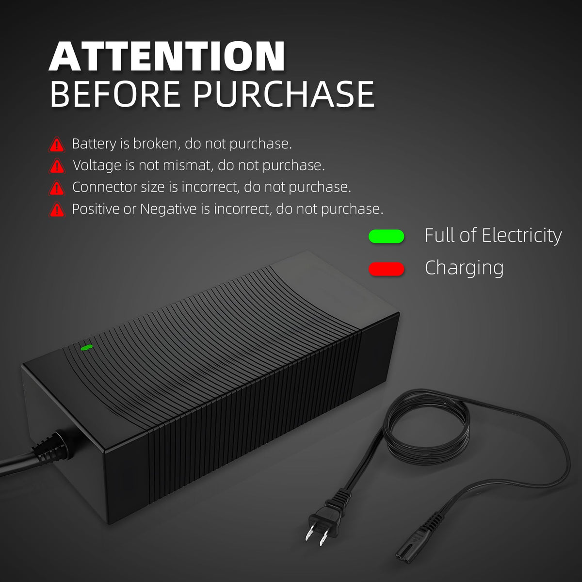54.6V 2A Electric Bike Charger Y980