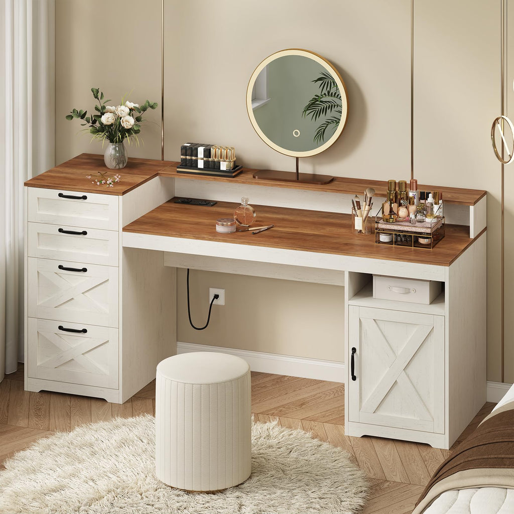 63" Computer Desk with 4 Drawers I222