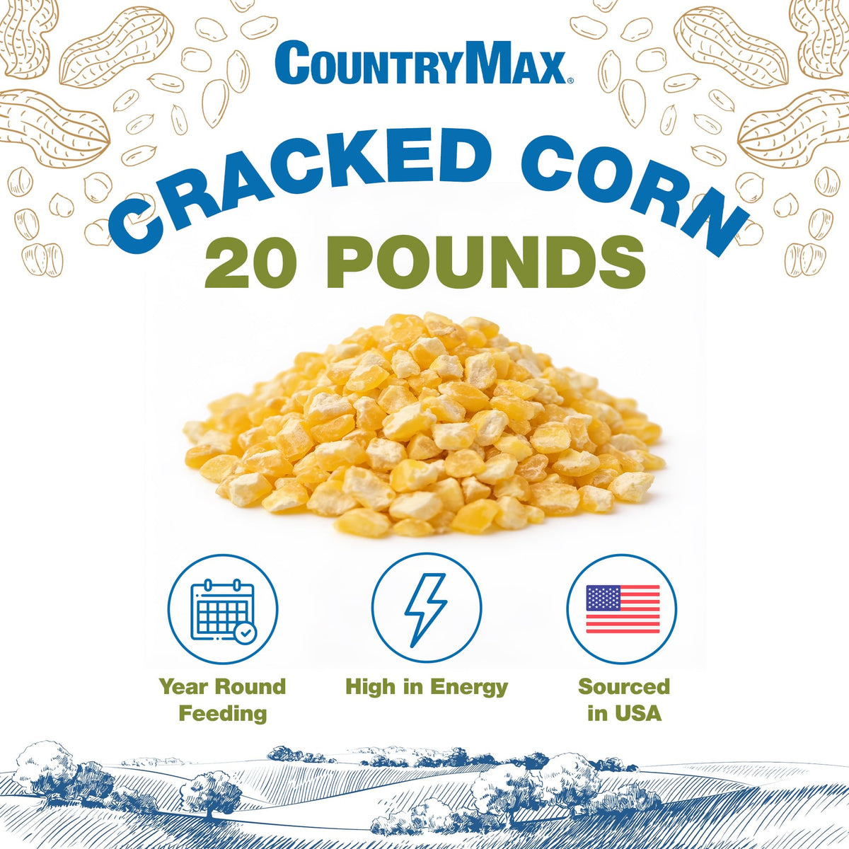 20LB Cracked Corn Chicken Feed G237418