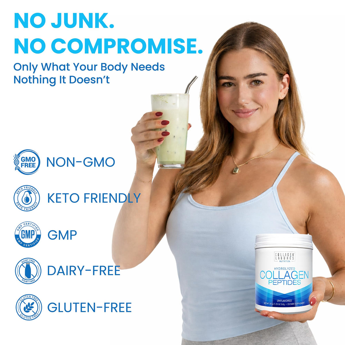 Hydrolyzed Collagen Peptides 20 oz Unflavored Powder T346