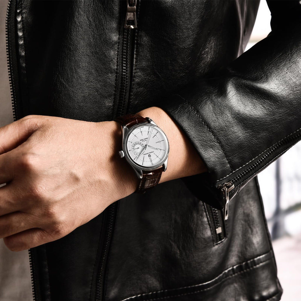 40mm Stainless Steel Quartz Wristwatch with Date Display R83813