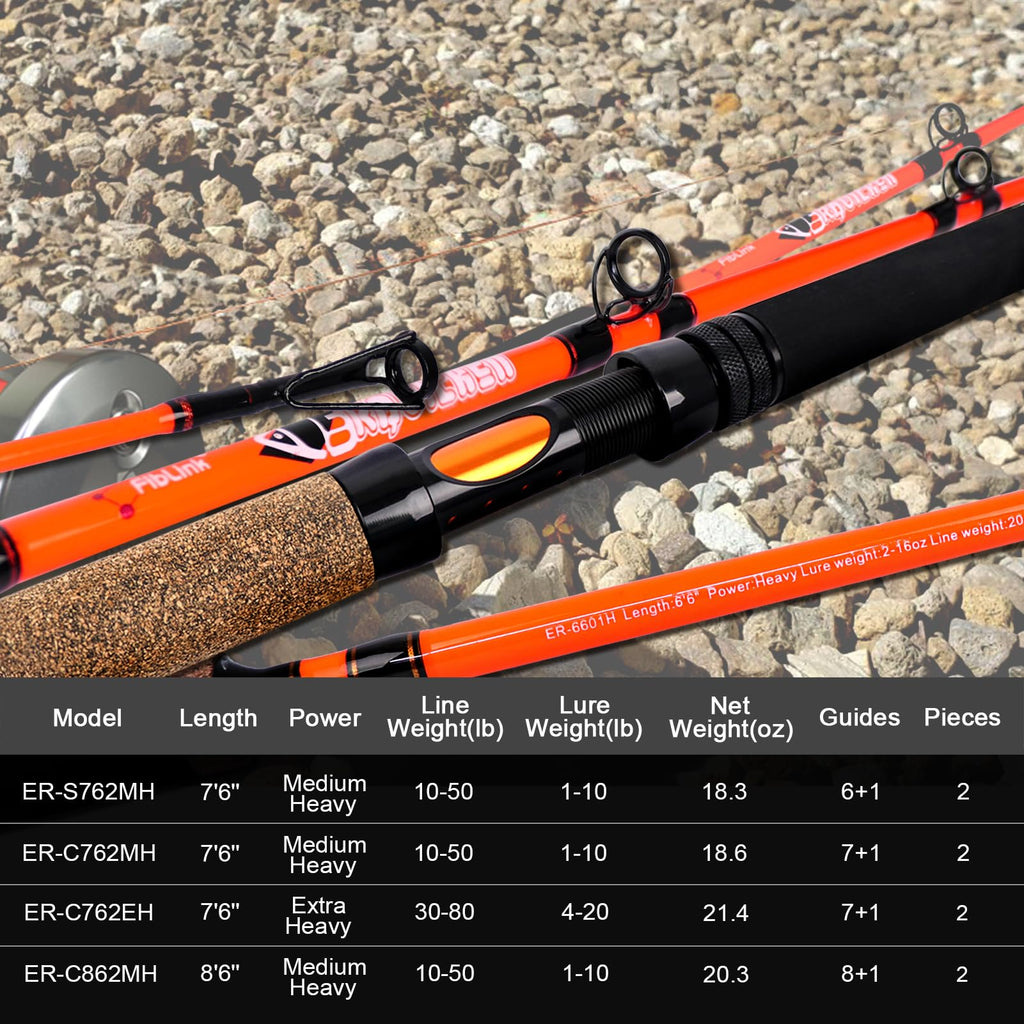2 Piece Medium Heavy Catfish Fishing Rod N8172