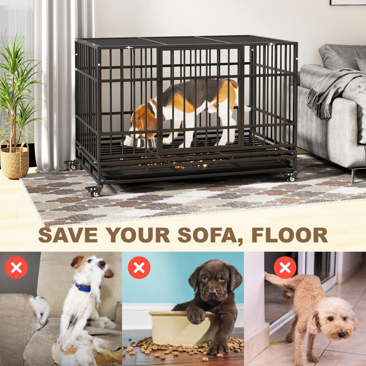 48 Inch Heavy Duty Dog Crates J4392
