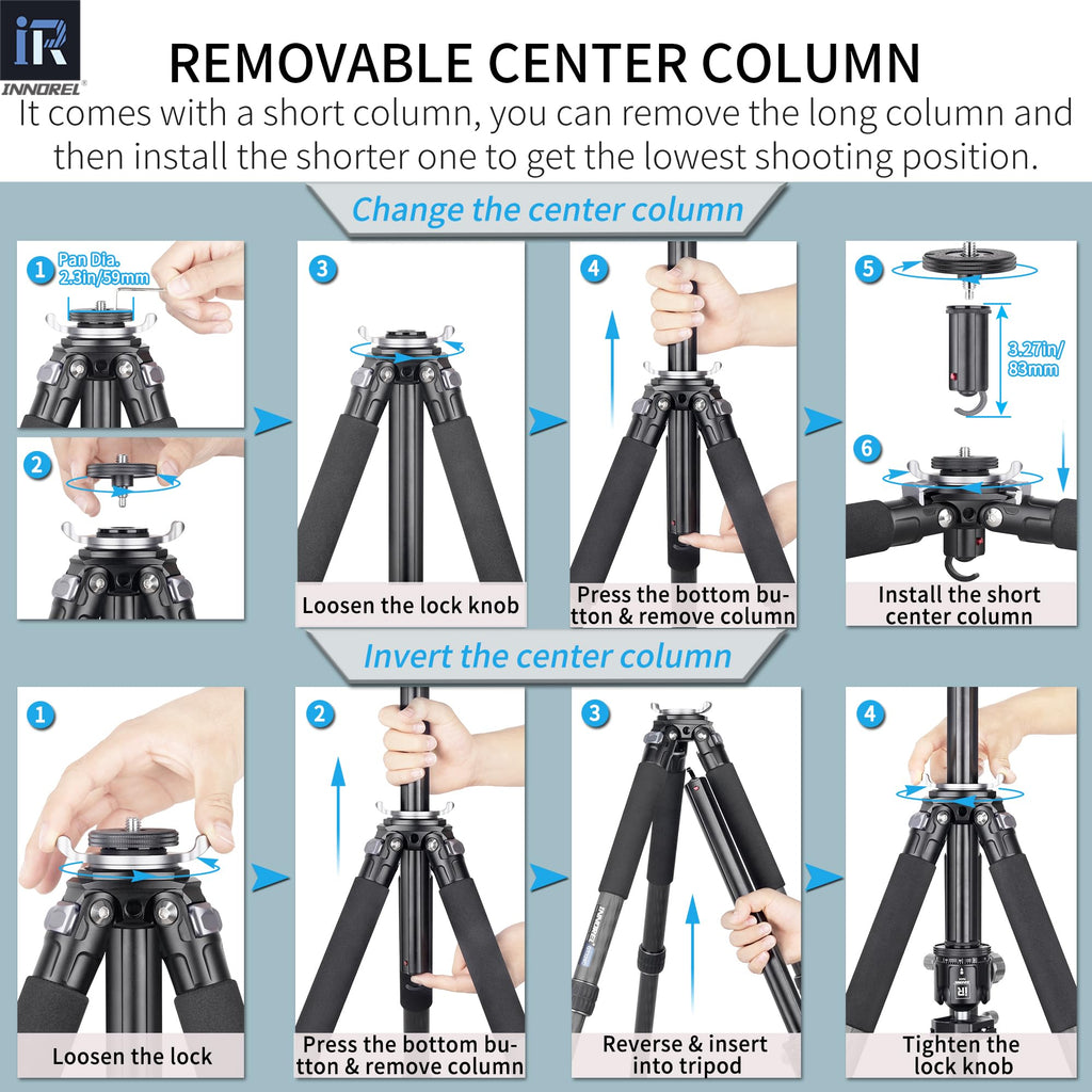 Carbon Fiber Camera Tripod with Ball Head C553