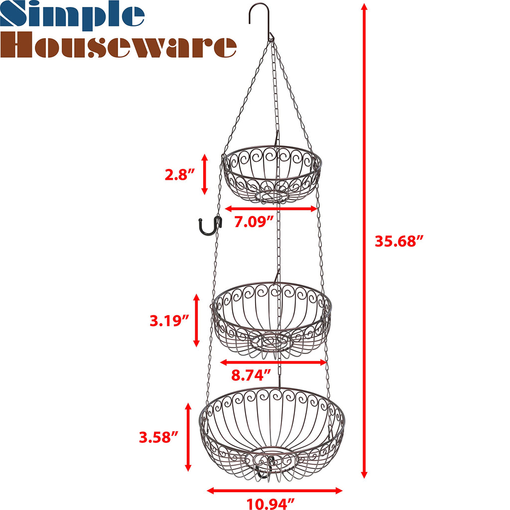 3-Tier Hanging Fruit Basket M305