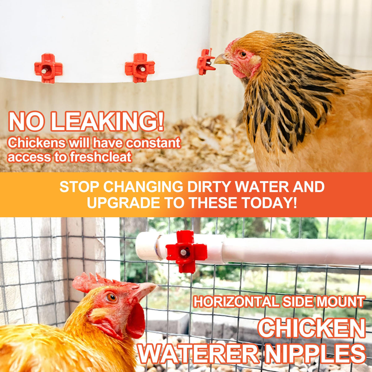 Automatic Chicken Waterer Nipples 20 Pack G7037