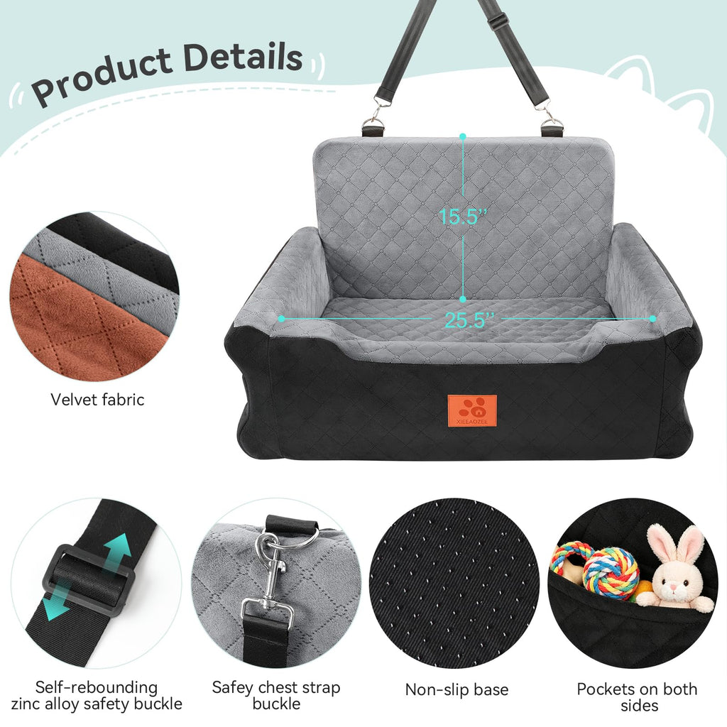 Dog Car Seat for Large/Medium Dogs Up to 55 lbs Z179