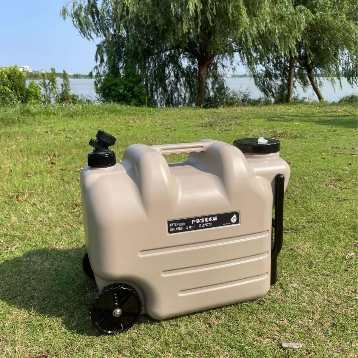 Portable Water Dispenser with Faucet Wheels Large Capacity D33151