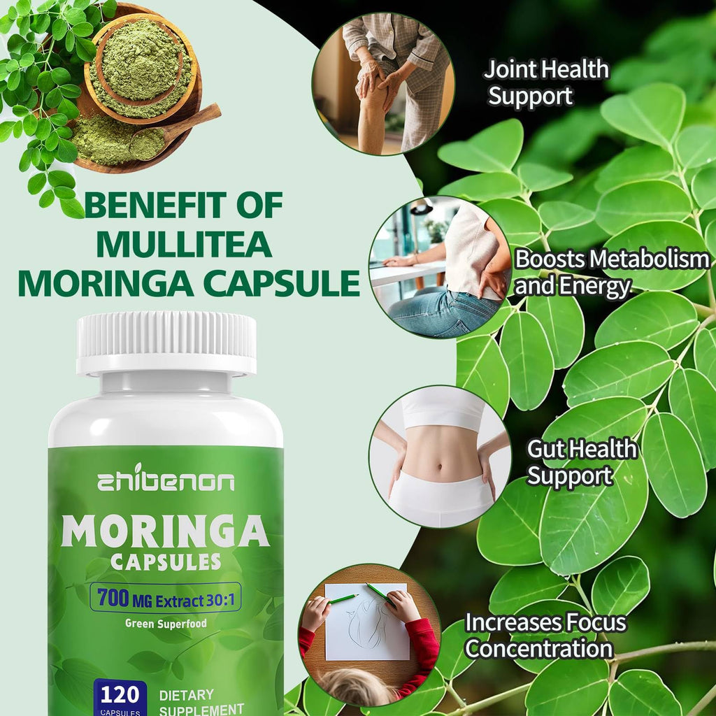 Moringa Oleifera Leaf Extract 120 Capsules 700 mg A42873