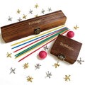 Wooden Gift Boxes 20 Metal Jacks 2 Balls 41 Colored Sticks Y85111