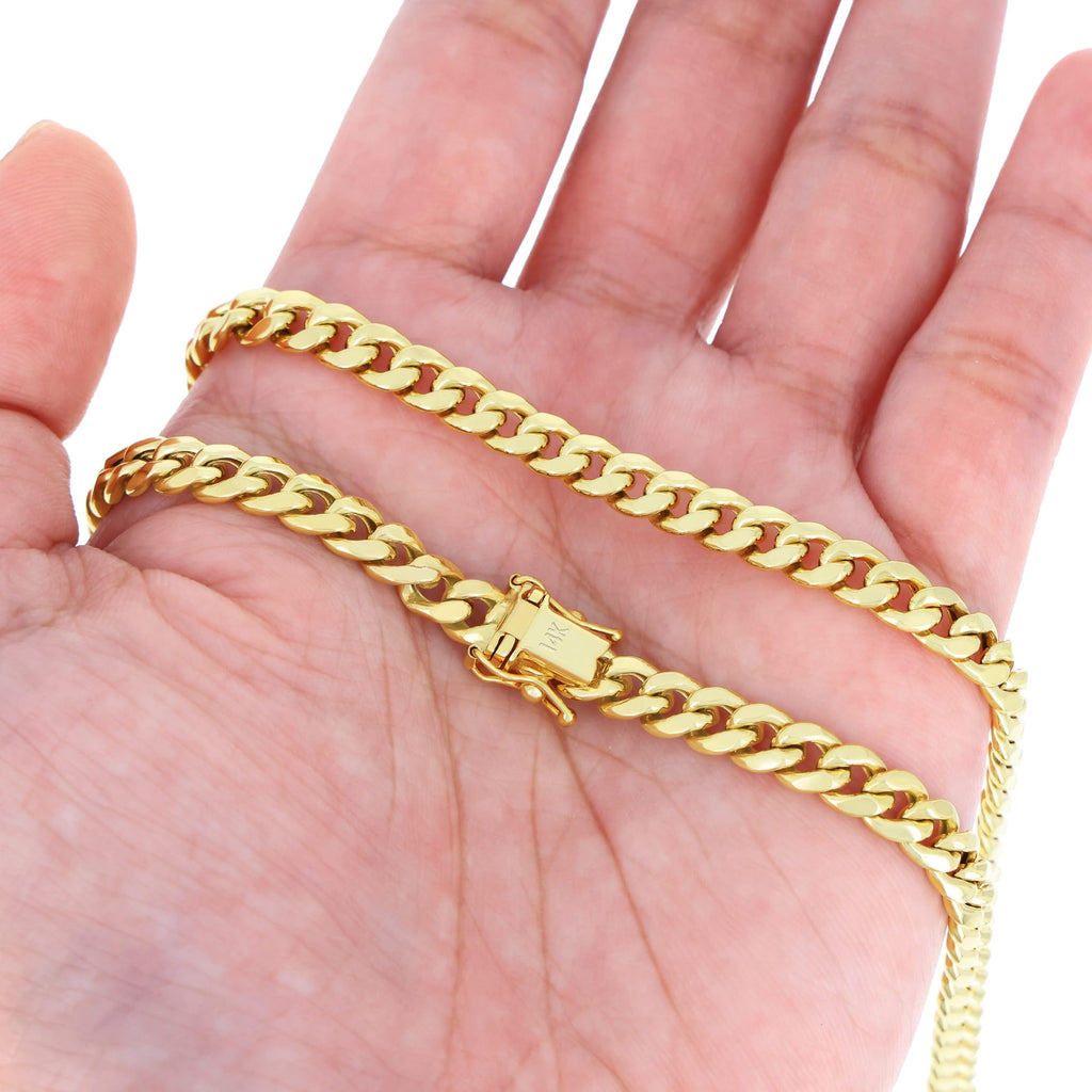14k Yellow Gold Cuban Chain Necklace C6027