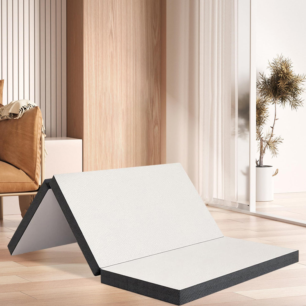 Memory Foam Folding Mattress Full 3 Inch Trifold with Washable Cover M208691