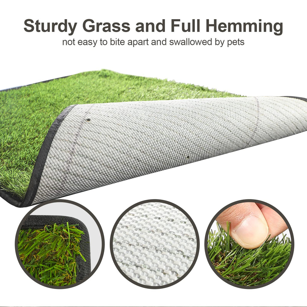 Dog Grass Pad with Tray 40''X27.5'' Artificial Turf Potty I699