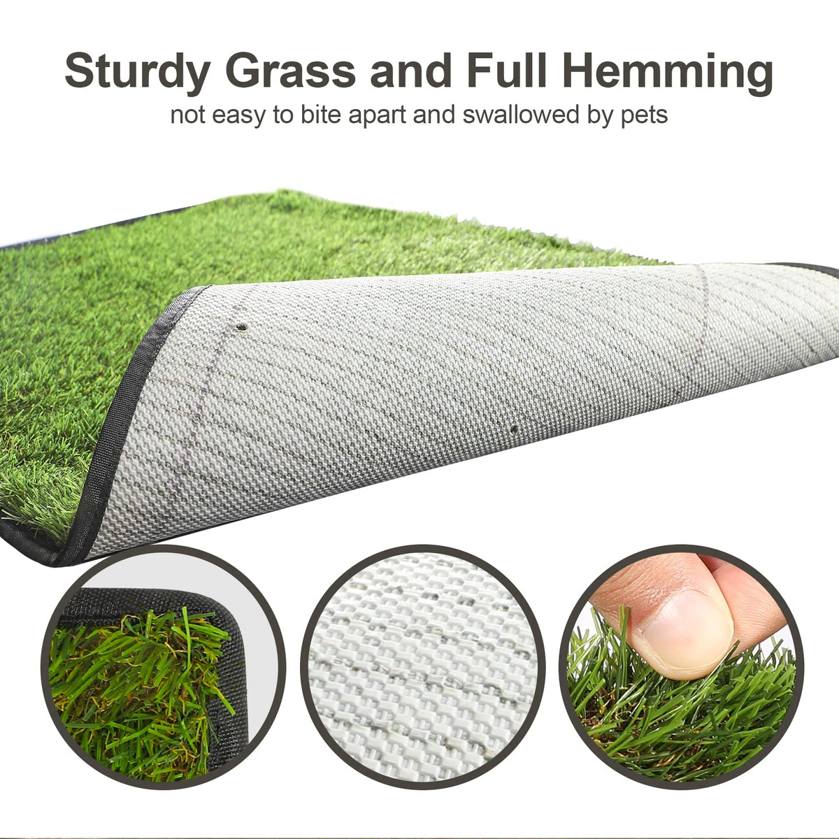Dog Grass Pad with Tray 40''X27.5'' Artificial Turf Potty I699
